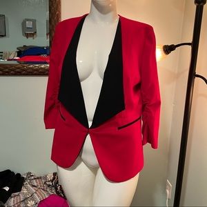 Sharp NWOT Nine West red/black blazer